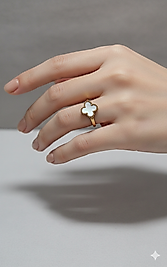 YZK11 MODEL YÜZÜK GOLD BEYAZ-10 NUMARA