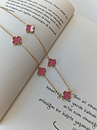 K034 VAN CLEEF KOLYE GOLD PEMBE