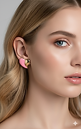 CRENK04 MODEL RENKLİ KÜPE PEMBE