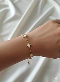 B115 MİNİK MODEL BİLEKLİK GOLD BEYAZ